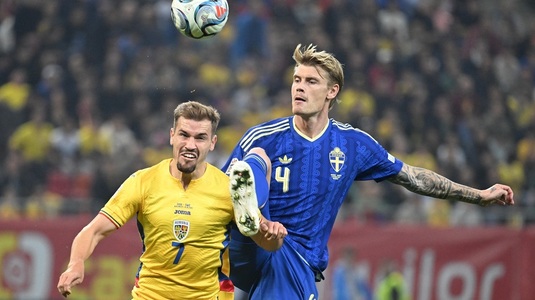 LIVE TEXT | România - Suedia, ACUM, pe Orangesport.ro. Tricolorii lui Hagi, conduşi la pauză