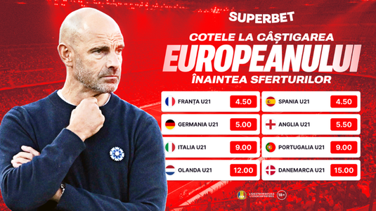 SuperCote pentru "blockbuster-urile" din sferturile Europeanului de tineret + ce spun Cotele Antepost Superbet
