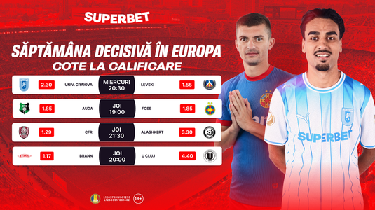 Săptămâna europeană decisivă: cum arată şansele echipelor din Superligă?