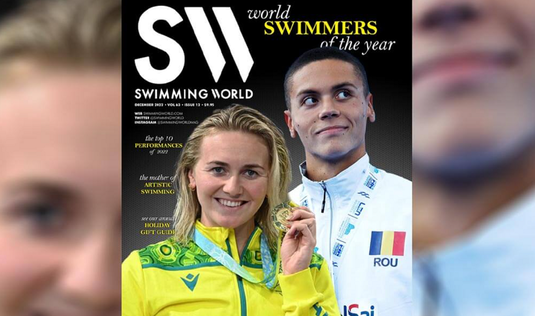 David Popovici, desemnat înotătorul anului de Swimming World Magazine! Este prima oară în istorie când un înotător român primeşte această nominalizare