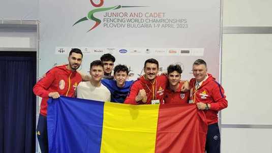 Echipa României a câştigat medalia de bronz la sabie masculin, la Campionatul Mondial de scrimă pentru juniori de la Plovdiv