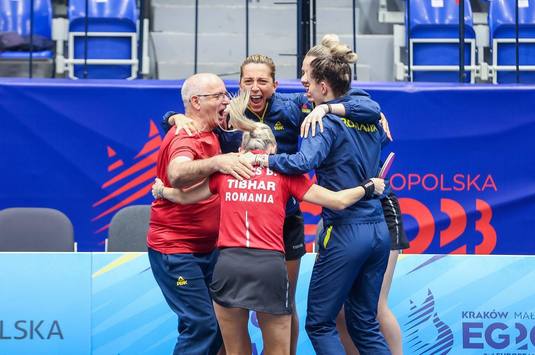 Un nou moment istoric la tenis de masă! Echipa feminină a României este campioana continentului, după ce a detronat Germania în finala Jocurilor Europene 2023