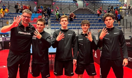 Sportivii români au făcut spectacol la Campionatul European! Au cucerit titlul, după un meci incredibil contra Portugaliei, scor 3-2, la tenis de masă