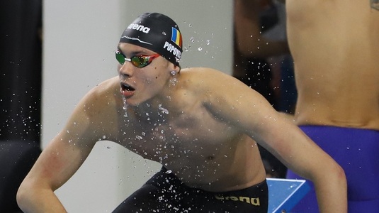 David Popovici, din nou în lupta pentru aur la Roma! Românul s-a calificat în finala probei de 100 m liber după cel mai bun timp din serii