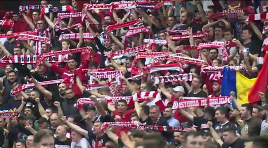 VIDEO | Fanii dinamovişti alături de favoriţi până la final. ”Dulăii”, aplaudaţi de suporteri la finalul meciului cu Sporting