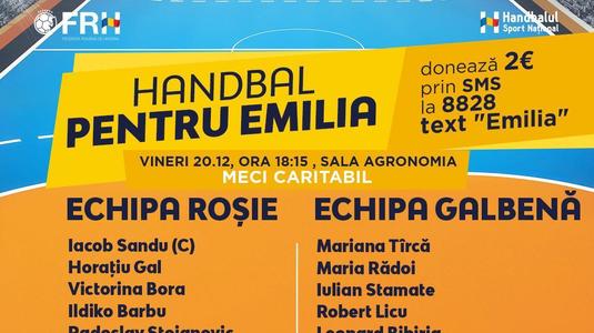 Federaţia Română de Handbal a pregătit un meci cu totul special pentru Emilia Ghilezan