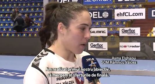 VIDEO Asma Elghaoui după ce Vâlcea a ajuns în sferturile Ligii Campionilor: ”E o realizare uriaşă!”