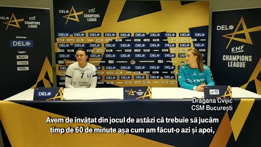 VIDEO | Adi Vasile şi Dragana Cvijic au reacţionat după victoria CSM-ului cu Bietigheim! Primele veşti despre accidentarea Cristinei Neagu
