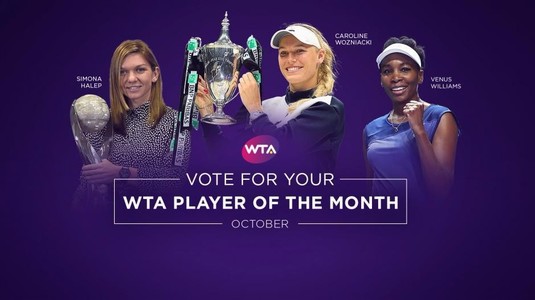 Halep, nominalizată pentru titlul de cea mai bună jucătoare a lunii octombrie în circuitul WTA