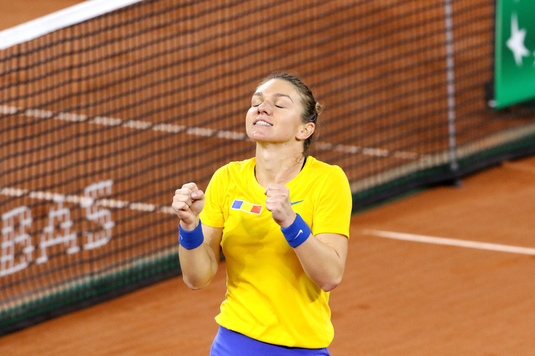 VIDEO | Game, set şi calificare! Simona Halep se distrează cu Schnyder şi duce echipa României în Grupa Mondială