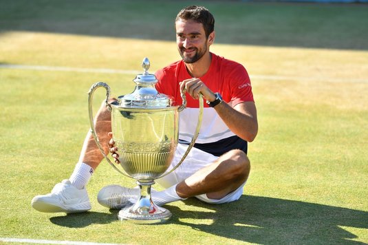 Ziua surprizelor în tenisul masculin! Marin Cilic l-a învins pe Novak Djokovic în finala de la Queen's