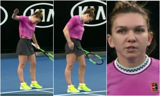 FOTO | Simona Halep, extrem de nervoasă! Momentul în care liderul WTA a cedat în meciul cu Kanepi
