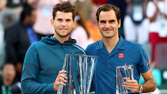 VIDEO | Surpriză uriaşă în finala masculină de la Indian Wells. Thiem i-a furat lui Federer titlul cu numărul 101 din carieră