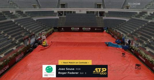 Ploaia creează probleme la Roma. Meciurile lui Federer şi Nadal au fost amânate