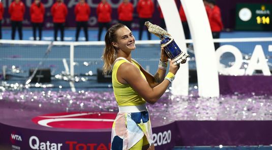 Fără Simona Halep în turneu, Aryna Sabalenka a făcut legea la Doha. Bielorusa atacă TOP 10 WTA