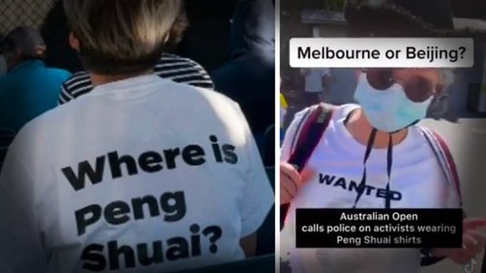 Scandal în Australia după ce mai multor fani li s-a interzis accesul la Melbourne Park cu mesaje de susţinere pentru Shuai Peng