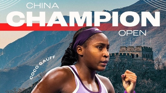 Gauff a învins-o pe Muchova şi a câştigat turneul de la Beijing. Este cea mai tânără campioană la China Open din ultimii 14 ani