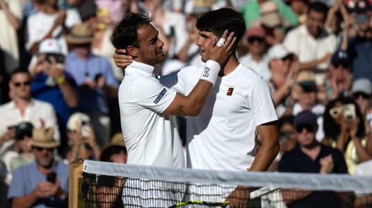 Aproape de un adevărat şoc încă din primul tur. Alcaraz a jucat aproape cinci ore un meci cu veteranul Fognini, în vârstă de 38 de ani