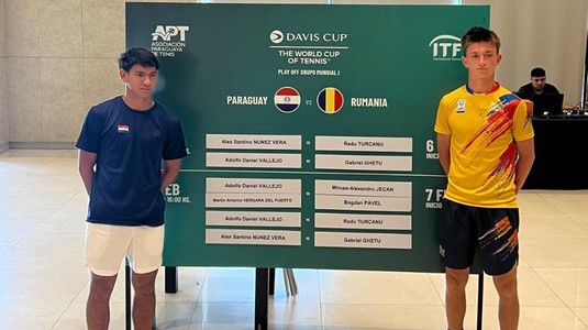 România, învinsă clar de Paraguay în Cupa Davis. Un puşti de 19 ani a adus unicul punct al tricolorilor la Asuncion