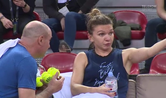"Da' gândeşte!" VIDEO EXCLUSIV | Simona Halep, extrem de nervoasă înainte de meciul cu Franţa. Dialogul purtat cu antrenorul