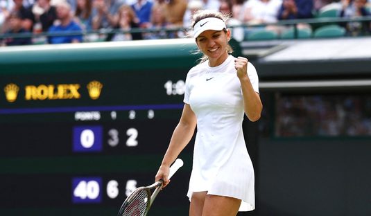 Simona Halep - Amanda Anisimova 6-2, 6-4. Halep îşi continuă parcursul bun şi ajunge pentru a treia oară în semifinale la Wimbledon! 