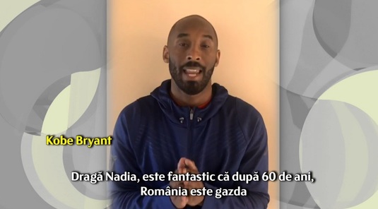 VIDEO | Mesajul pe care Kobe Bryant i l-a trimis Nadiei Comăneci în urmă cu trei ani. Cei doi erau buni prieteni