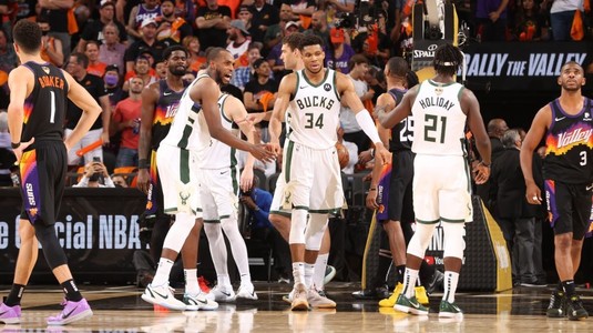 Un nou pas către trofeu. Milwaukee Bucks s-a impus din nou în faţa lui Phoenix Suns şi e la o victorie de titlul de campioană în NBA