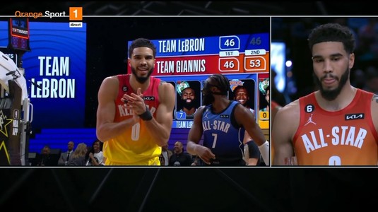 NBA All-Star Game: Team Giannis a învins Team LeBron, scor 184-175. Jayson Tatum, MVP-ul meciului transmis în direct la Orange Sport