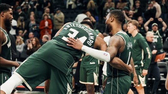 VIDEO | Milwaukee Bucks, la cea mai mare răsturnare de scor din acest sezon în NBA. Giannis, magistral. Cum s-a descurcat Lillard contra fostei sale echipe