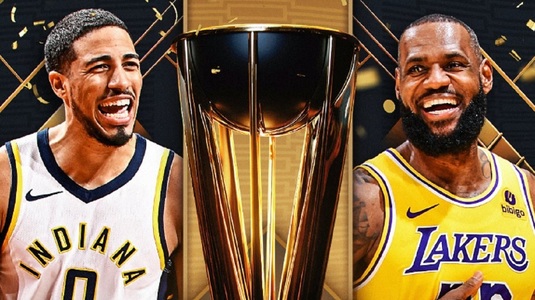 VIDEO | Lakers - Pacers, marea finală a primei Cupe NBA din istorie. ”Şoc” între LeBron James şi Haliburton, în Las Vegas, în exclusivitate pe Orange Sport