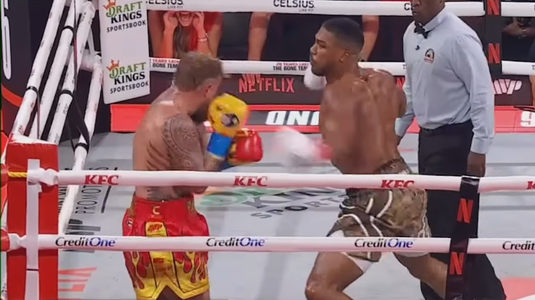 FOTO | Jake Paul a suferit o dublă fractură de maxilar la meciul cu Anthony Joshua!