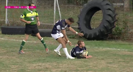 VIDEO | Cel mai ciudat eseu din rugby s-a marcat la Constanţa. Tomitanii, victorie în ultimele secunde cu Dinamo