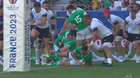 VIDEO | Irlanda - România 82-8, după ce "stejarii" au punctat primii în meci. Ce urmează pentru naţională la Cupa Mondială de Rugby