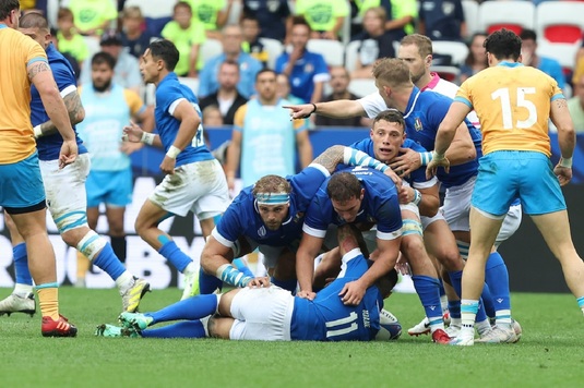 Surpriză la pauză în Italia - Uruguay, la Cupa Mondială de Rugby! Cum s-a terminat meciul, după o repriză secundă cu o răsturnare de situaţie