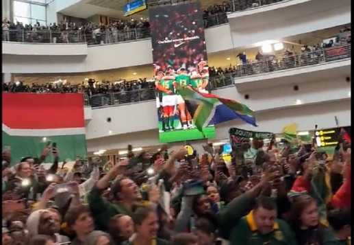 Springboks, primire triumfală în Africa de Sud după câştigarea Cupei Mondiale de rugby! Fanii au făcut spectacol în Johannesburg | VIDEO