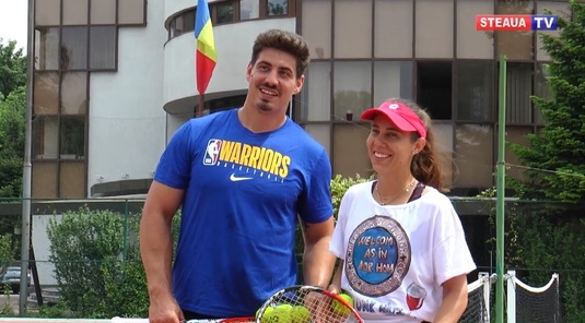 VIDEO | Schimb inedit de experienţă între Alin Firfirică şi Mihaela Buzărnescu, legitimaţi la CSA Steaua. "Cred că rămân la tenis"