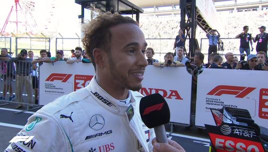 VIDEO | Lewis Hamilton a câştigat Marele Premiu din Japonia. Britanicul este la un pas de un nou titlu mondial