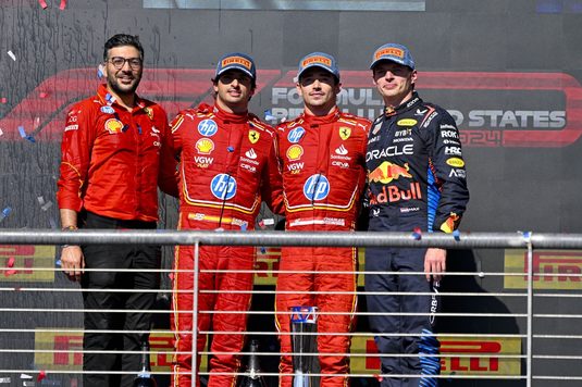 Ferrari a reuşit dubla în Marele Premiu al Statelor Unite, Hamilton a abandonat