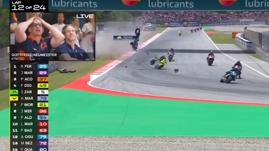 VIDEO | Accident horror în MotoGP. Doi piloţi au ajuns la spital, la Barcelona
