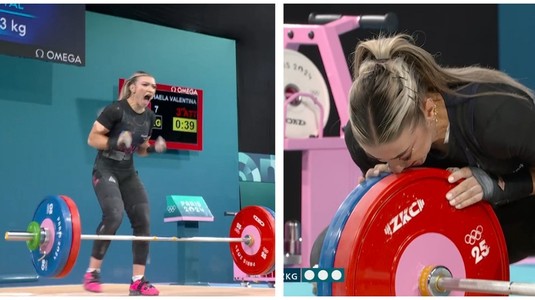 Moment superb! Mihaela Cambei a cucerit argintul la Jocurile Olimpice, după o finală fabulosă la haltere. A fost la un singur kilogram distanţă de aur