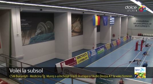 REPORTAJ | Volei la subsol. CSM Bucureşti îşi dispută meciurile în subsolul parcării unui mall VIDEO