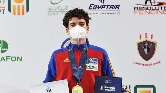 Marco Şovar a cucerit medalia de aur în proba de sabie a Campionatelor Mondiale de scrimă pentru juniori şi cadeţi