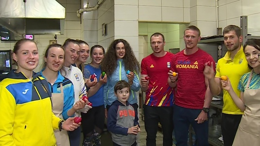 VIDEO EXCLUSIV | Canoiştii şi canotorii României au trecut în bucătărie! Tricolorii au fost ajutaţi şi de sportivii ucraineni