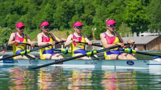 Aur şi argint pentru România la Campionatul European de canotaj! Echipajul de patru rame feminin a reuşit o mare performanţă