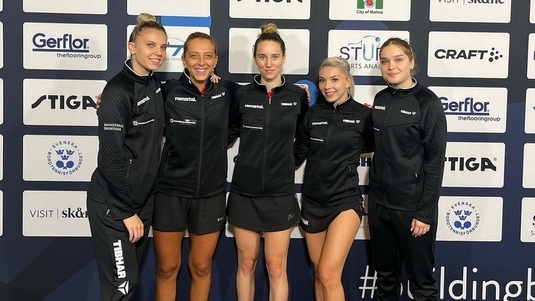 Echipa feminină de tenis de masă a României luptă, azi, pentru aurul european şi calificarea la JO de la Paris