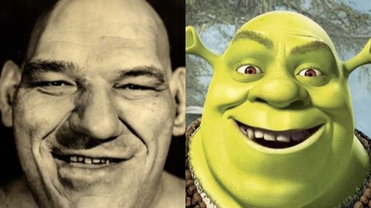 Nu e glumă! Shrek a existat în realitate. Imagini de colecţie cu adevăratul căpcăun şi cum s-a ajuns la desenele animate