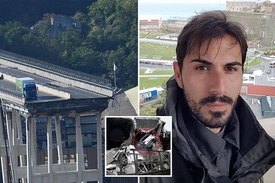 Mărturie incredibilă! A căzut cu maşina de pe podul din Genoa, dar a supravieţuit! Portarul scăpat cu viaţă după o cădere în gol
