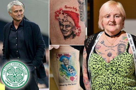 FOTO | Cea mai dedicată fană din lume. Are 37 de tatuaje cu Mourinho, unele dintre ele absolut nebune