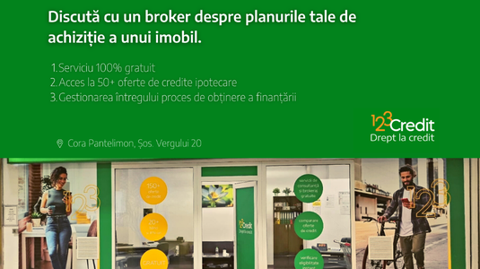Servicii gratuite de brokeraj credite ipotecare în primul birou 123Credit din Bucureşti