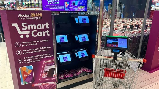 Auchan extinde experienţa digitală şi testează Smart Cart pentru cumpărături mai simple, rapide şi confortabile